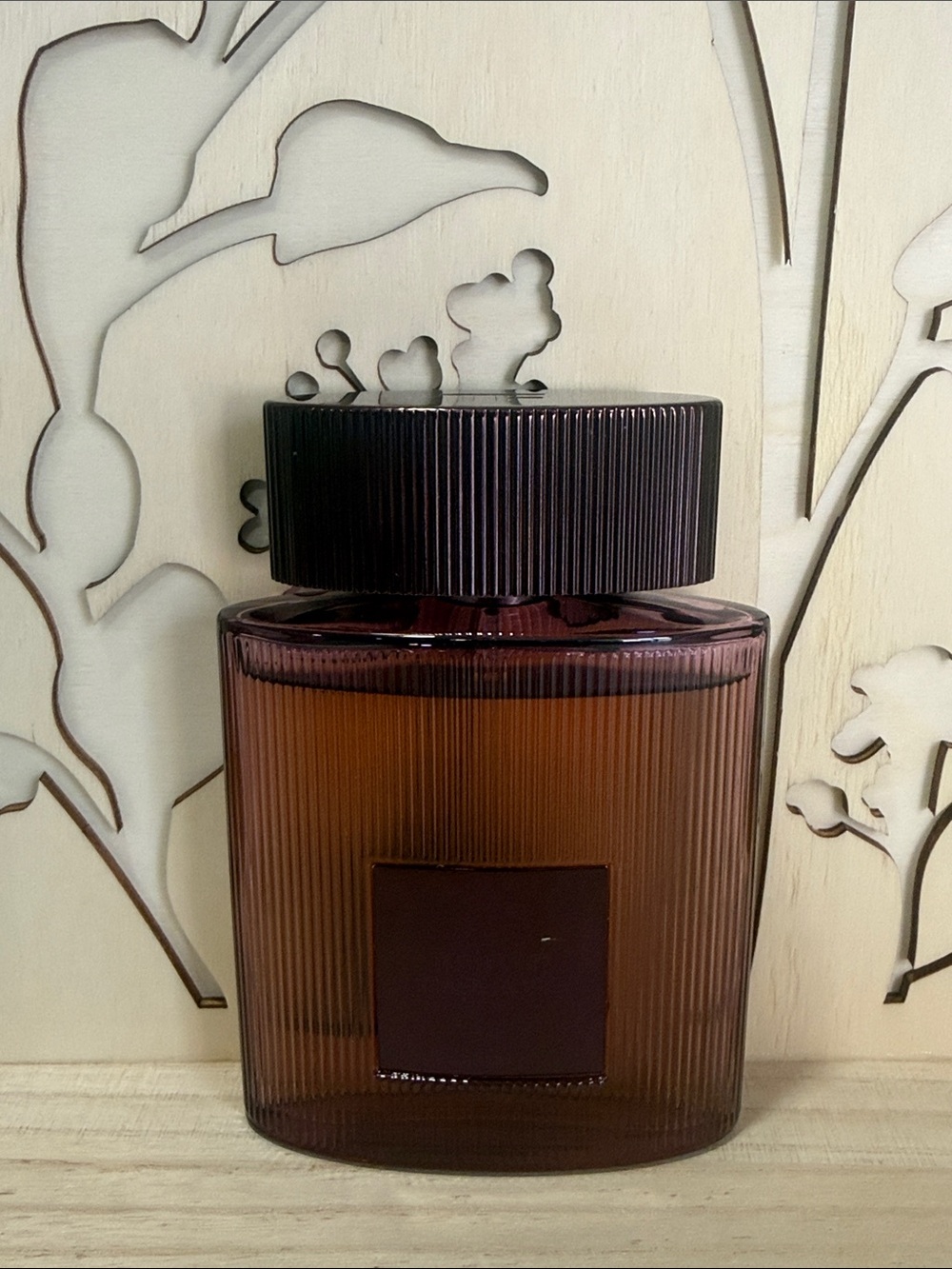 TOM FORD CAFE ROSE 100 ml Men’s Dark Brown Ribbed Fragrance Bottle